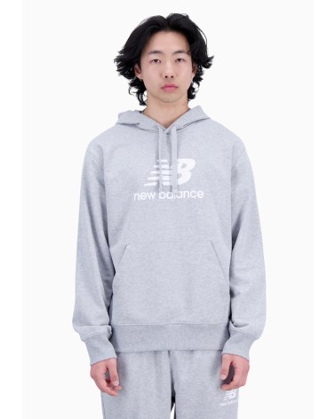 New Balance Essentials Stacked Logo Hoodie - Men's Nb Navy